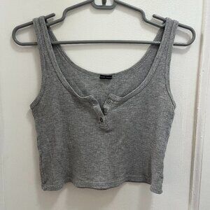 Brandy Melville gray waffle tank top